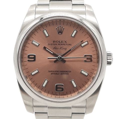 rolex air king quadrante rosa|rolex air king 40mm.